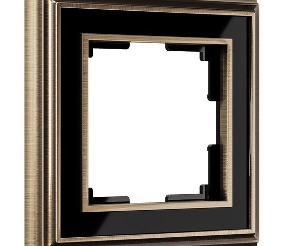 Рамка на 1 пост (бронза/черный) (WL17-Frame-01)