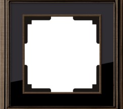 Рамка на 1 пост (бронза/черный) (WL17-Frame-01)