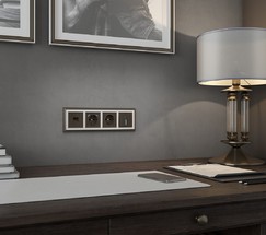 Рамка на 4 поста (бронза/белый) (WL17-Frame-04)