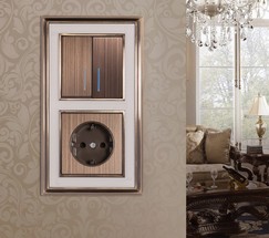 Рамка на 2 поста (бронза/белый) (WL17-Frame-02)