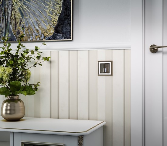 Рамка на 1 пост (бронза/белый) (WL17-Frame-01)