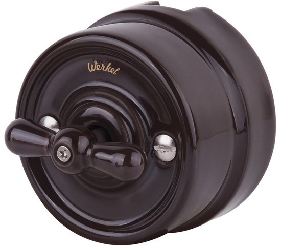 Выключатель на 4 положения двухклавишный (коричневый) Ретро (W5620014)