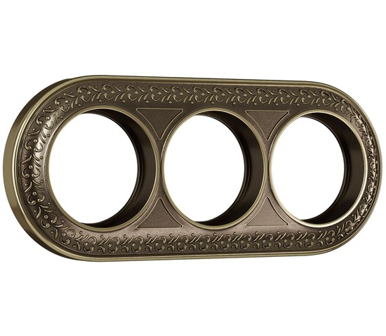 Рамка на 3 поста (бронза) (WL70-frame-03)