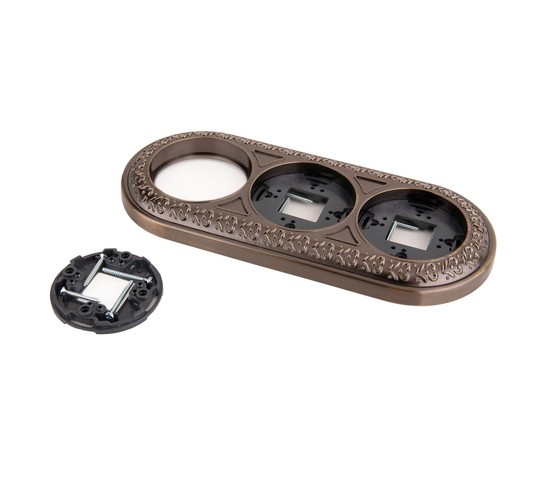 Рамка на 3 поста (бронза) (WL70-frame-03)