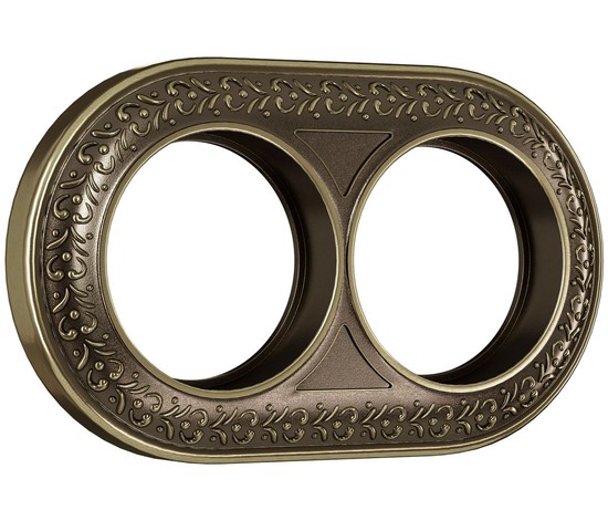 Рамка на 2 поста (бронза) (WL70-frame-02)