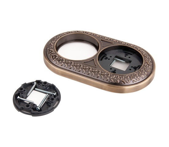 Рамка на 2 поста (бронза) (WL70-frame-02)