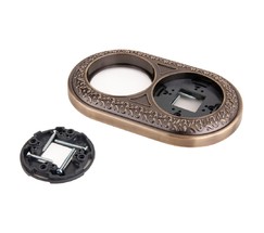 Рамка на 2 поста (бронза) (WL70-frame-02)