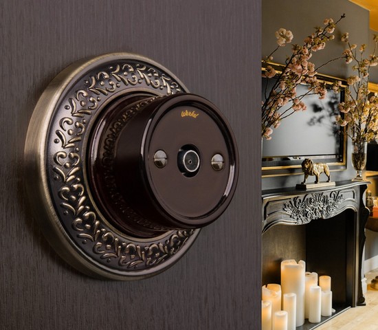 Рамка на 1 пост (бронза) (WL70-frame-01)