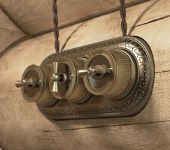 Переключатель одноклавишный (бронзовый) Ретро (W5712012)