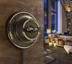 Переключатель одноклавишный (бронзовый) Ретро (W5712012)