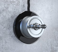 Переключатель одноклавишный (Матовый хром) Ретро (WL19-01-03)