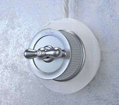 Выключатель на 4 положения двухклавишный (Матовый хром) Ретро (WL19-01-05)