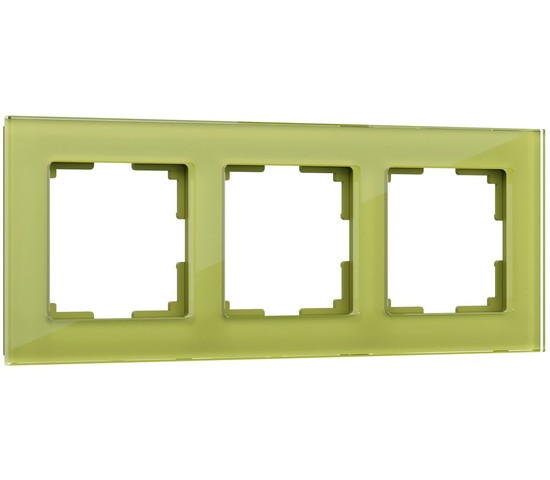 Рамка на 3 поста (фисташковый,стекло) (WL01-Frame-03)