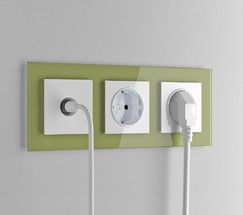 Рамка на 3 поста (фисташковый,стекло) (WL01-Frame-03)