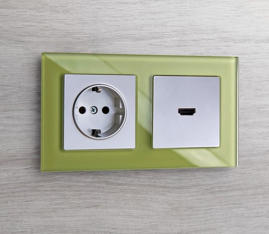 Рамка на 2 поста (фисташковый,стекло) (WL01-Frame-02)