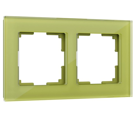 Рамка на 2 поста (фисташковый,стекло) (WL01-Frame-02)