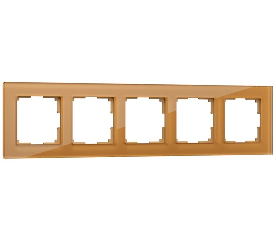 Рамка на 5 постов (бронзовый,стекло) (WL01-Frame-05)