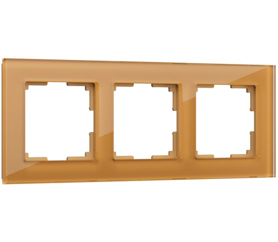 Рамка на 3 поста (бронзовый,стекло) (WL01-Frame-03)