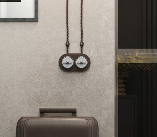 Переключатель одноклавишный Vintage (белый матовый/хром) (W5812050)