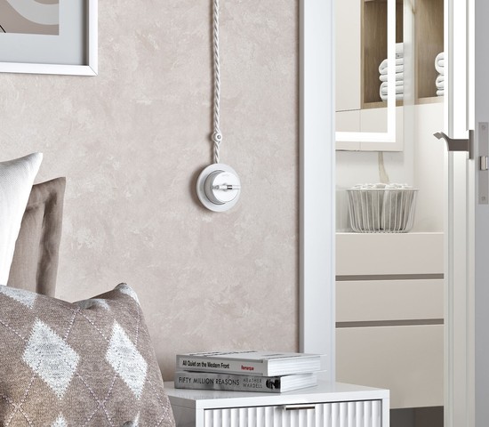 Выключатель на 4 положения двухклавишный Vintage (белый матовый/хром) (W5822050)