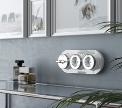 Выключатель на 4 положения двухклавишный Vintage (белый матовый/хром) (W5822050)