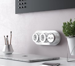 Выключатель на 4 положения двухклавишный Vintage (белый матовый/хром) (W5822050)