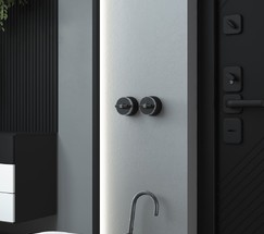 Переключатель одноклавишный Vintage (черный матовый/хром) (W5812051)