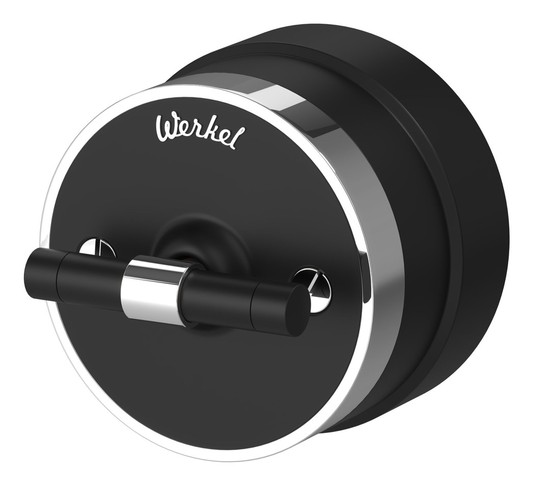 Выключатель на 4 положения двухклавишный Vintage (черный матовый/хром) (W5822051)