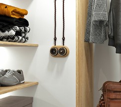 Переключатель одноклавишный Vintage (мокко матовый/хром) (W5812052)