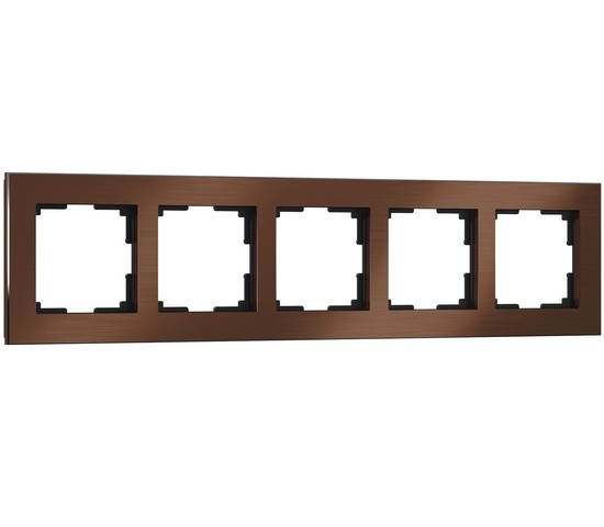 Рамка на 5 постов (коричневый алюминий) (WL11-Frame-05)