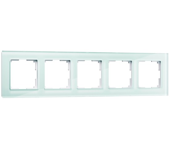 Рамка на 5 постов (натуральное стекло,стекло) (WL01-Frame-05)