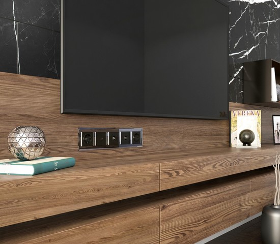 Рамка на 5 постов  (черный) (WL08-Frame-05)