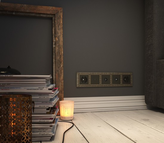 Рамка на 5 постов  (бронза) (WL07-Frame-05)