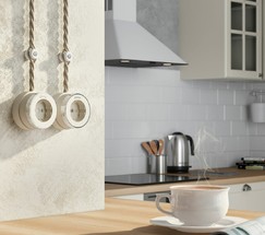 Розетка с заземлением Vintage (слоновая кость матовый/хром) (W5871055)