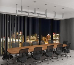 Подвесной светильник DLR023 12W 4200K хром матовый