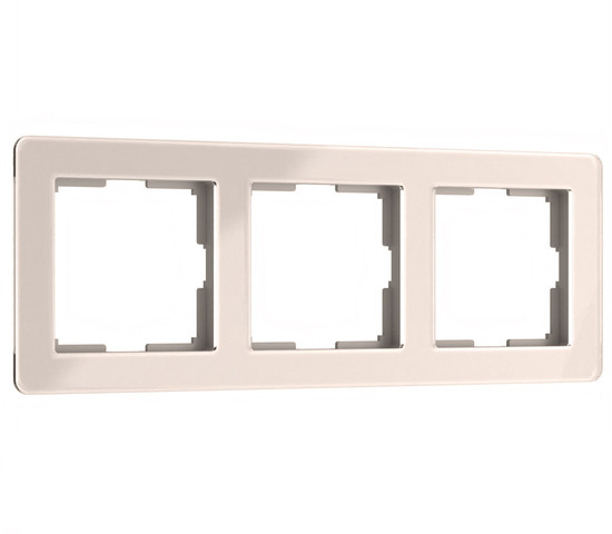 W0032743/ Рамка на 3 поста Acrylic (айвори)