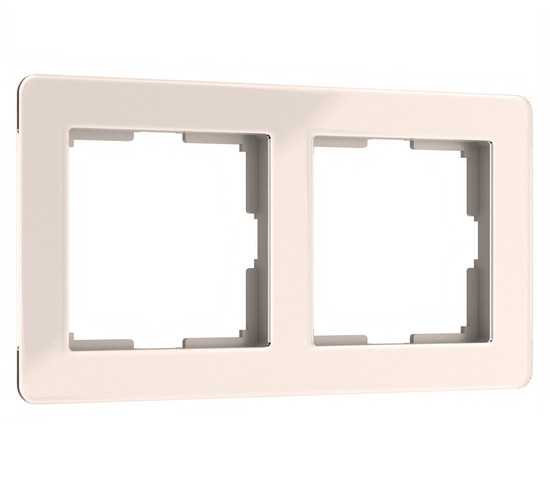 W0022743/ Рамка на 2 поста Acrylic (айвори)