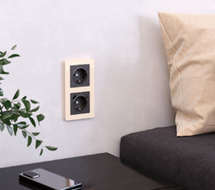 W0022743/ Рамка на 2 поста Acrylic (айвори)