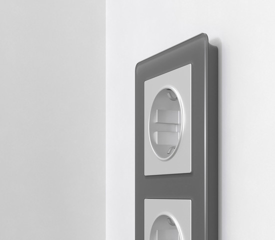 W0032704/ Рамка на 3 поста Acrylic (графит)