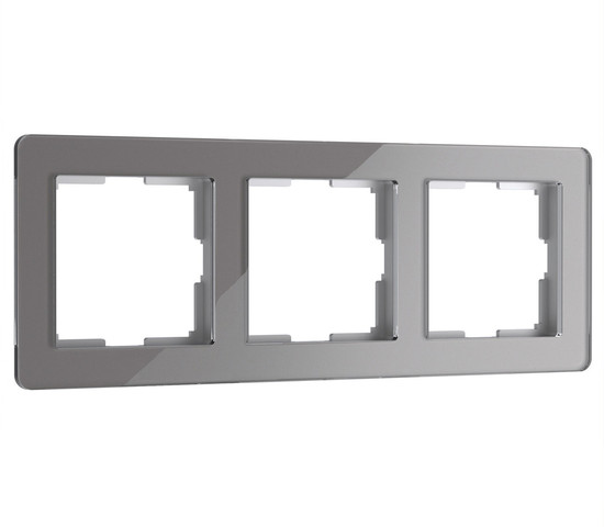 W0032704/ Рамка на 3 поста Acrylic (графит)