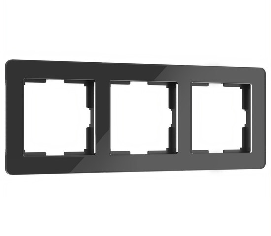 W0032708/ Рамка на 3 поста Acrylic (черный)