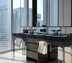 W0032708/ Рамка на 3 поста Acrylic (черный)