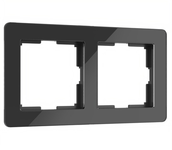 W0022708/ Рамка на 2 поста Acrylic (черный)