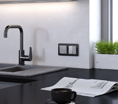 W0022708/ Рамка на 2 поста Acrylic (черный)