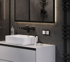 W0022708/ Рамка на 2 поста Acrylic (черный)