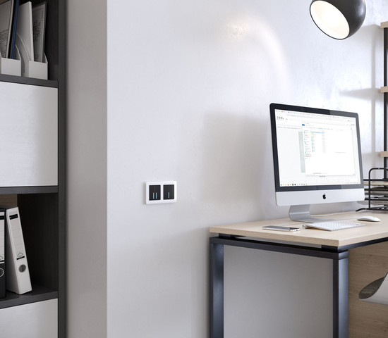 W0022701/ Рамка на 2 поста Acrylic (белый)