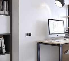 W0022701/ Рамка на 2 поста Acrylic (белый)