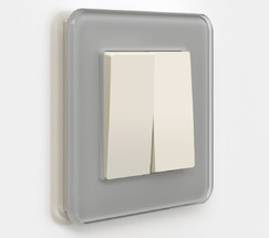 W1120062/ Выключатель двухклавишный (айвори матовый)