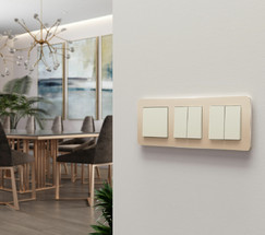 W1120062/ Выключатель двухклавишный (айвори матовый)