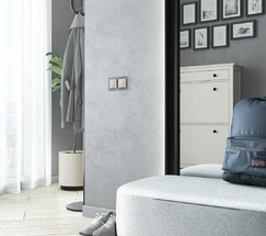 W1120062/ Выключатель двухклавишный (айвори матовый)